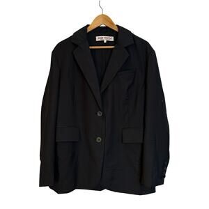 Free People Oversized Blazer Single Breasted Black Professional Office Size XS